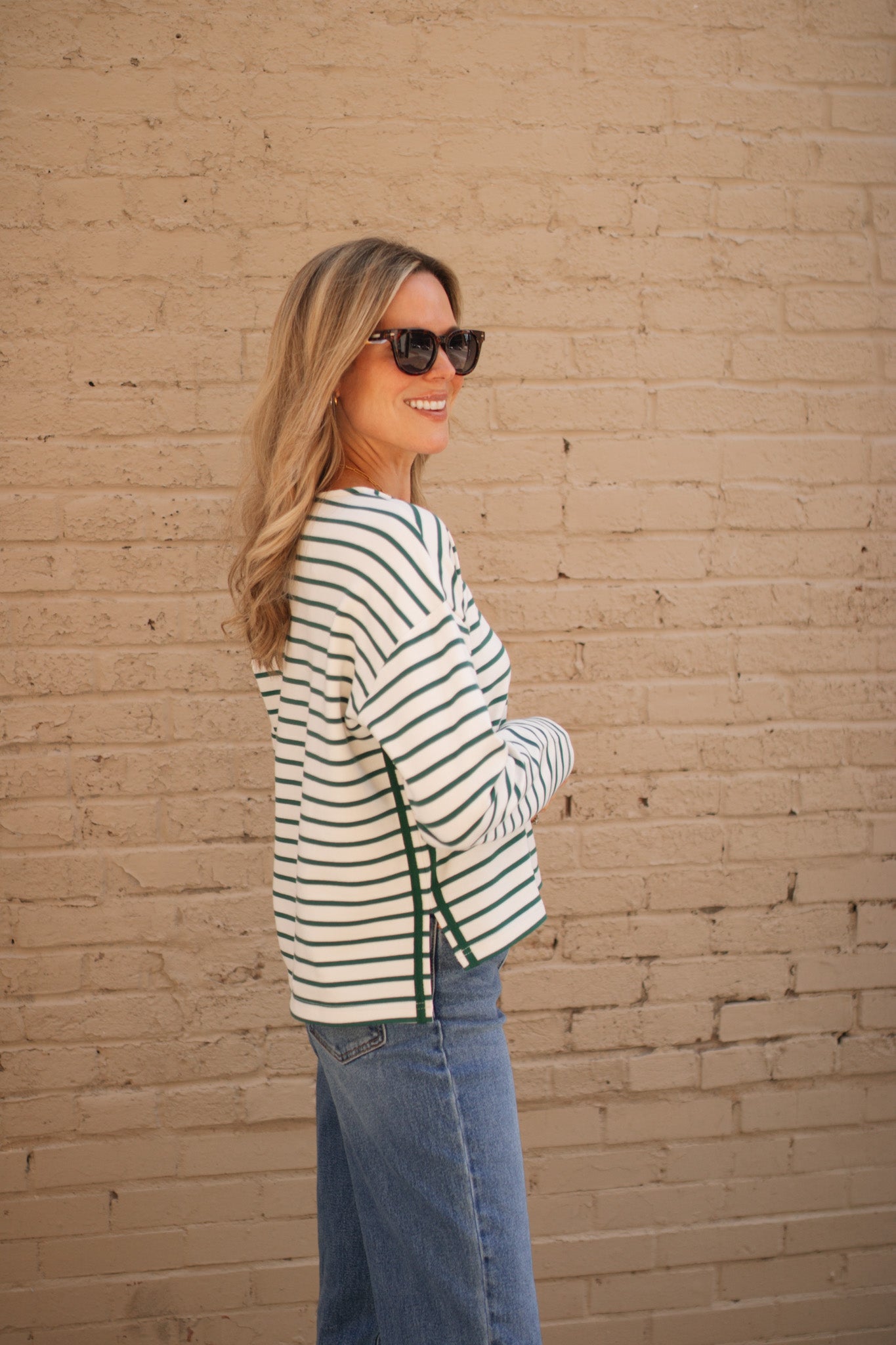 Cora Striped Long Sleeve Top