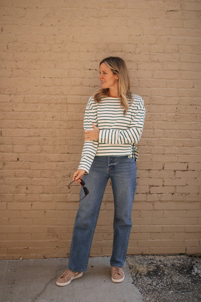 Cora Striped Long Sleeve Top