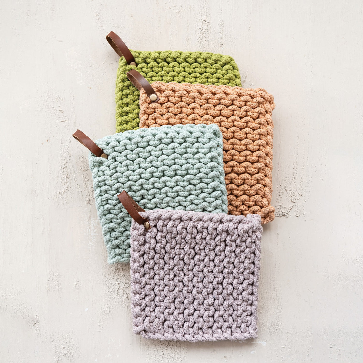 8" Cotton Crocheted Pot