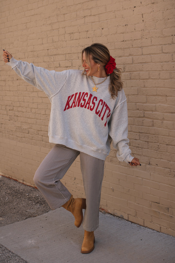 PRE-ORDER* Kansas City Reversible Mock Neck Crewneck – Windy