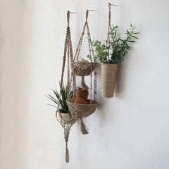 Tall Woven Seagrass Hanging Basket