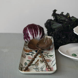 Decorative Floral Metal Tray