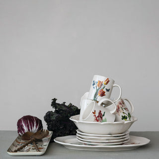 Decorative Floral Metal Tray