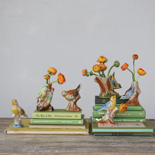 Crackle Glaze Bird Vases