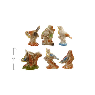 Crackle Glaze Bird Vases