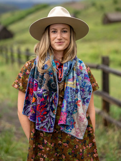 Floral Cozy Blanket Scarf