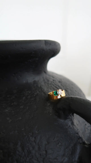 Avery Emerald Cluster Ring