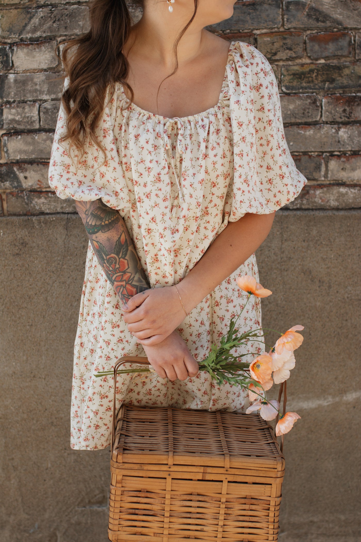 Nellie Floral Puff Sleeve Mini Dress