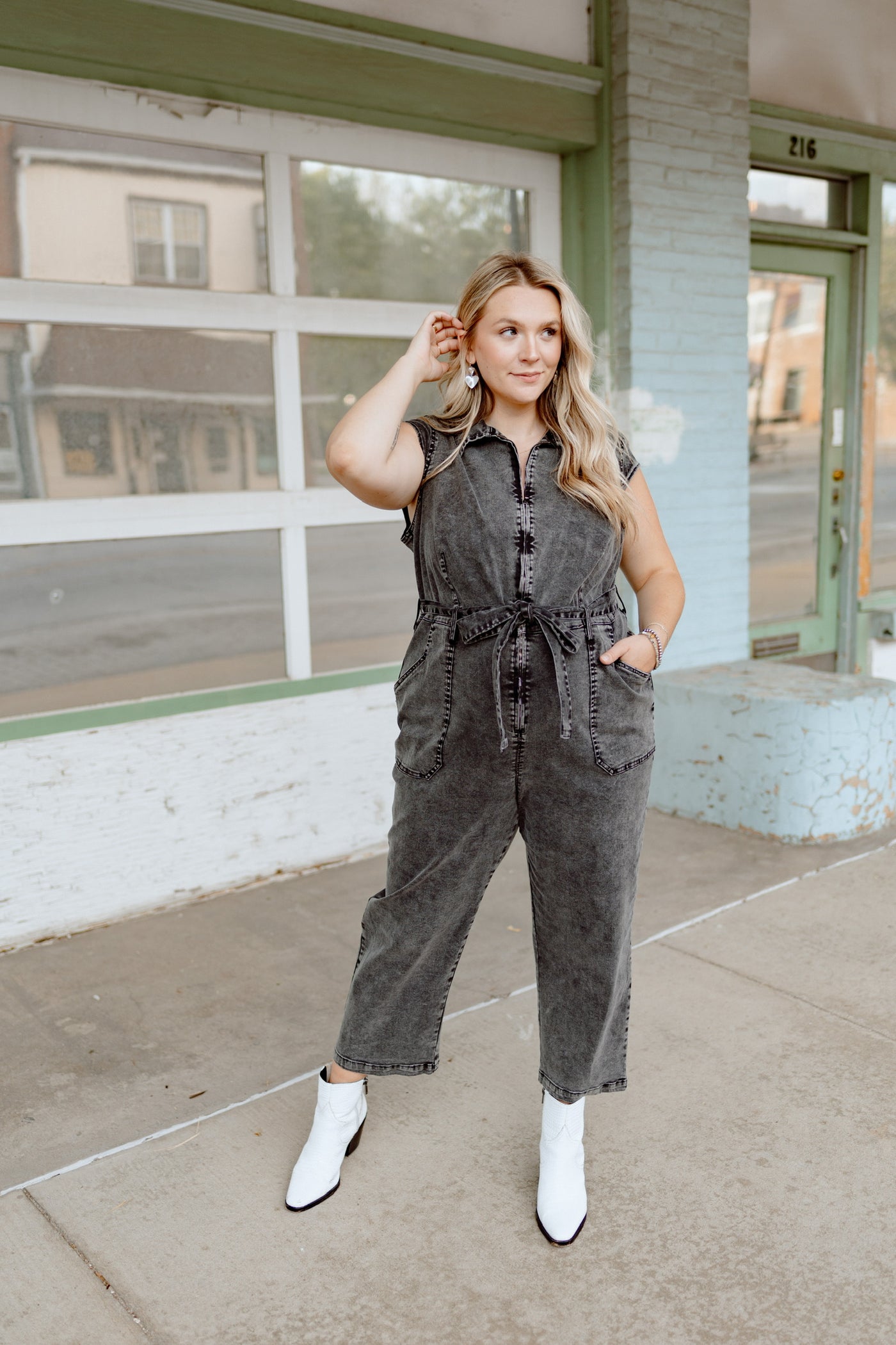 Take a Chance Denim Jumpsuit