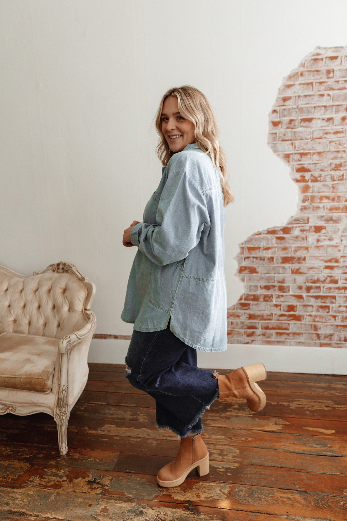 High Standards Denim Top