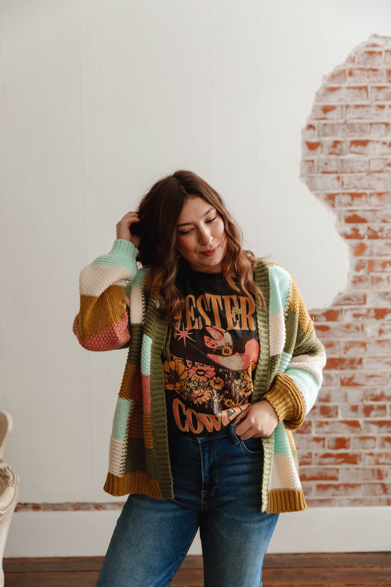 Need A Change Checked Cardigan