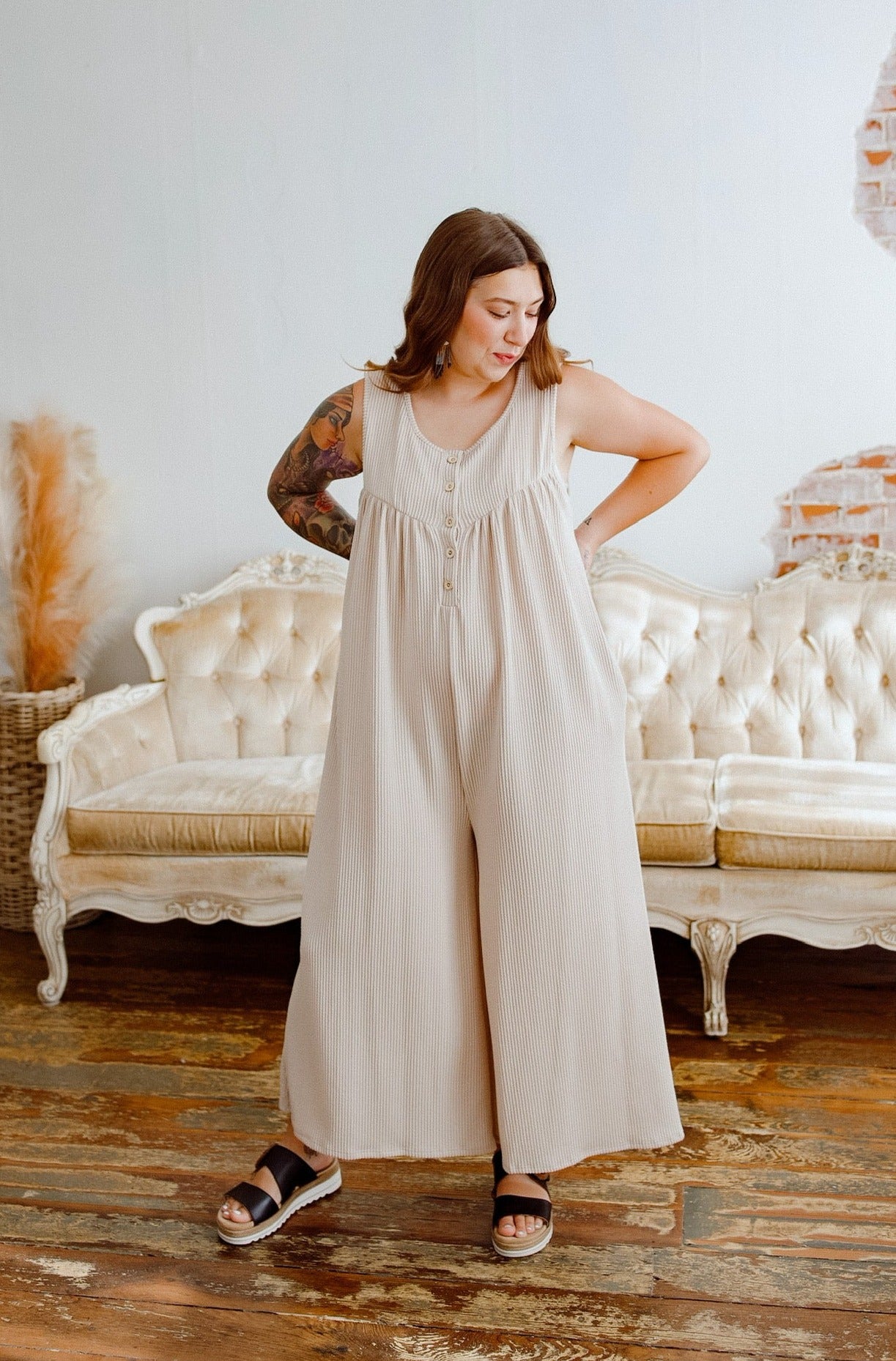 Humble Heart Ribbed Jumpsuit