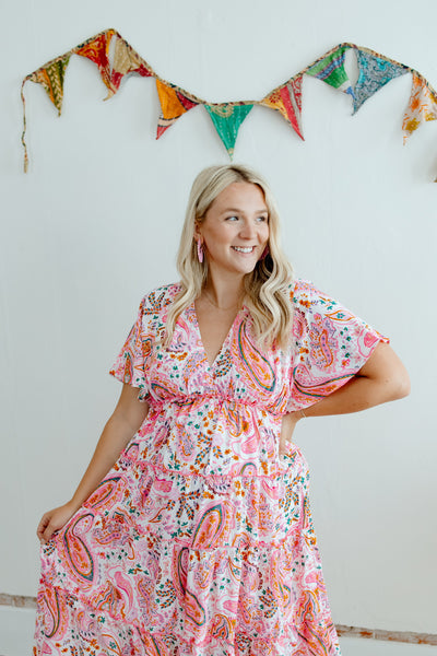 Purely Paisley Tiered Dress