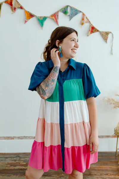 Born Bright Colorblock Dress