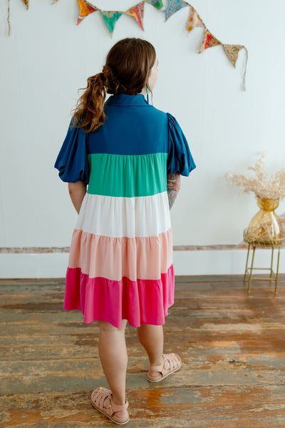 Born Bright Colorblock Dress