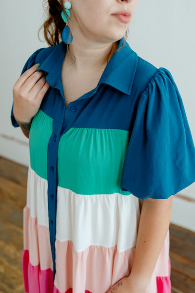 Born Bright Colorblock Dress