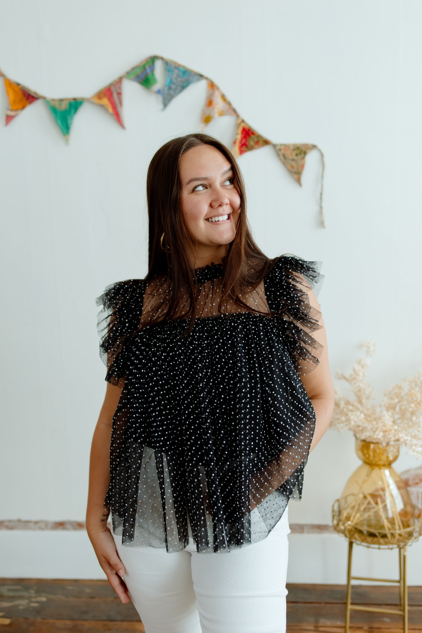Upper Hand Dotted Blouse