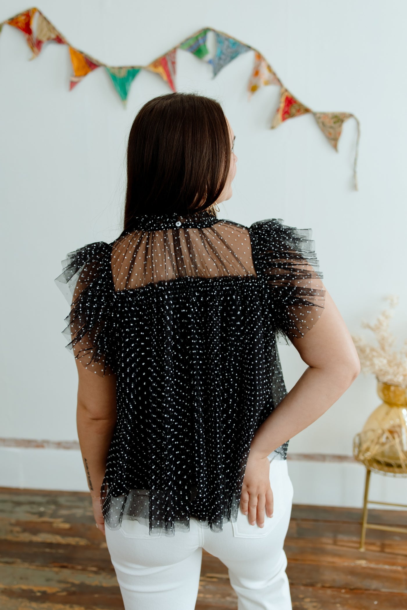 Upper Hand Dotted Blouse