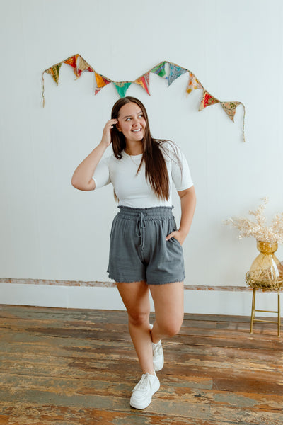Without Cause Raw Hem Shorts