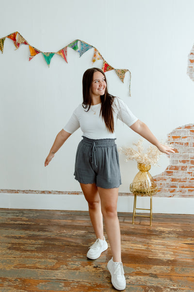 Without Cause Raw Hem Shorts