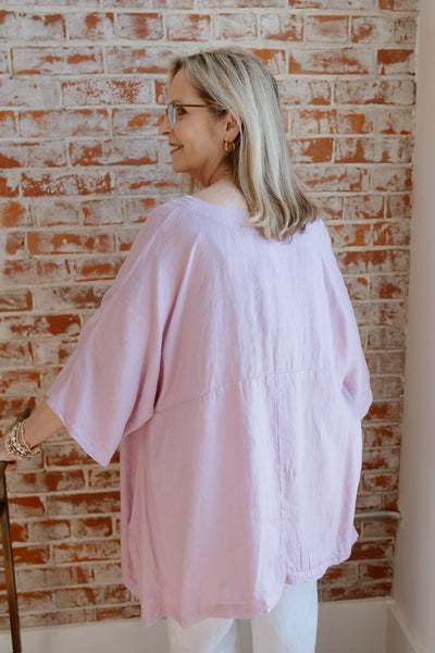 For Keeps V-Neck Linen Top