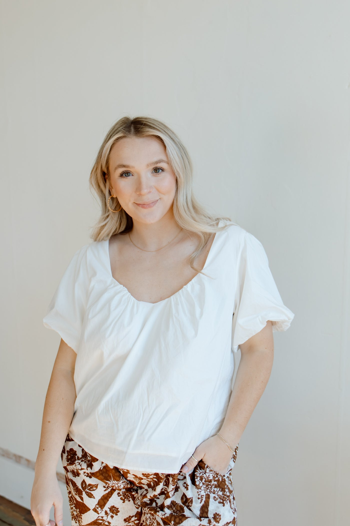 Here For It Bubble Sleeve Top