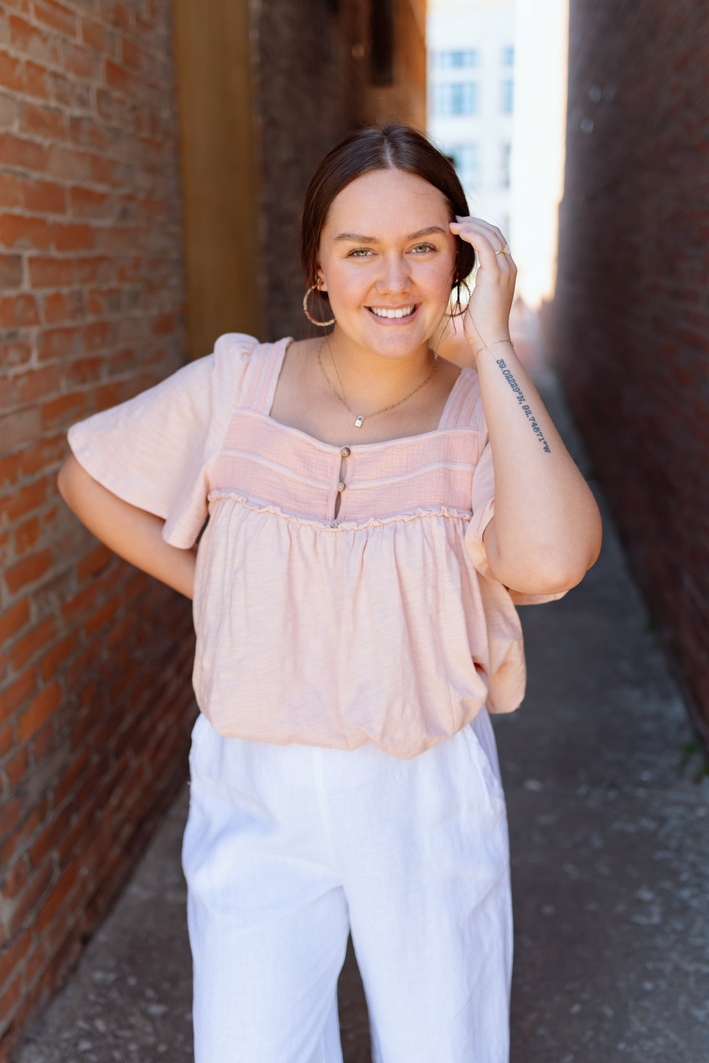 Tea for Two Frayed Babydoll Top