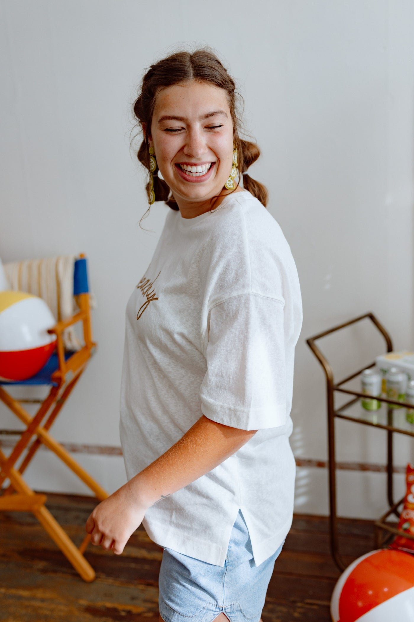 Beachy Embroidery Tee