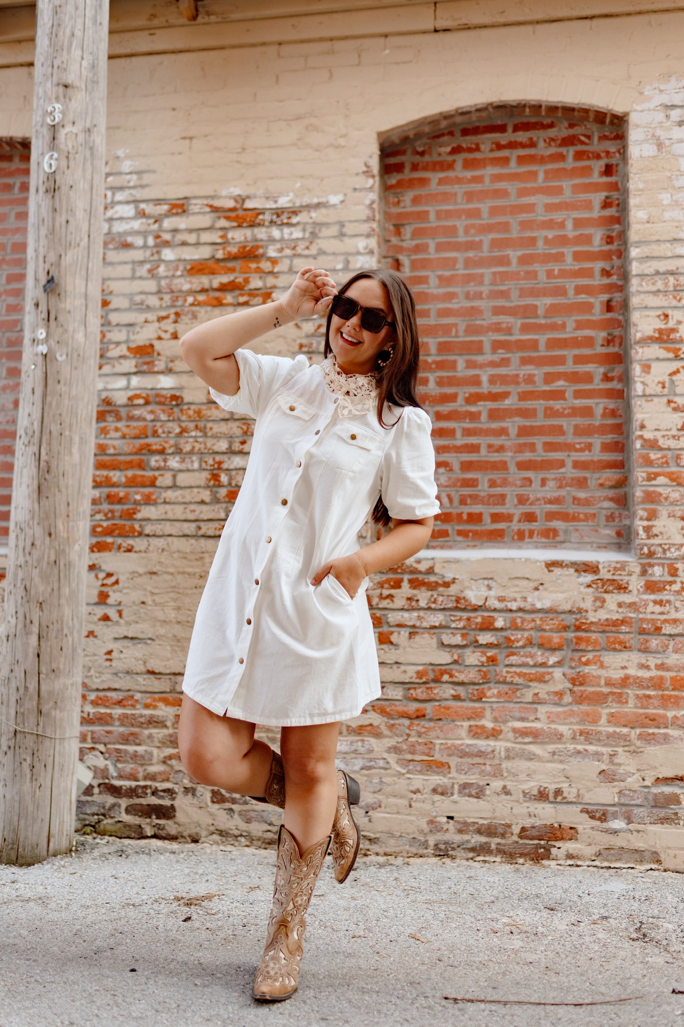 High Tide Button Pocket Dress