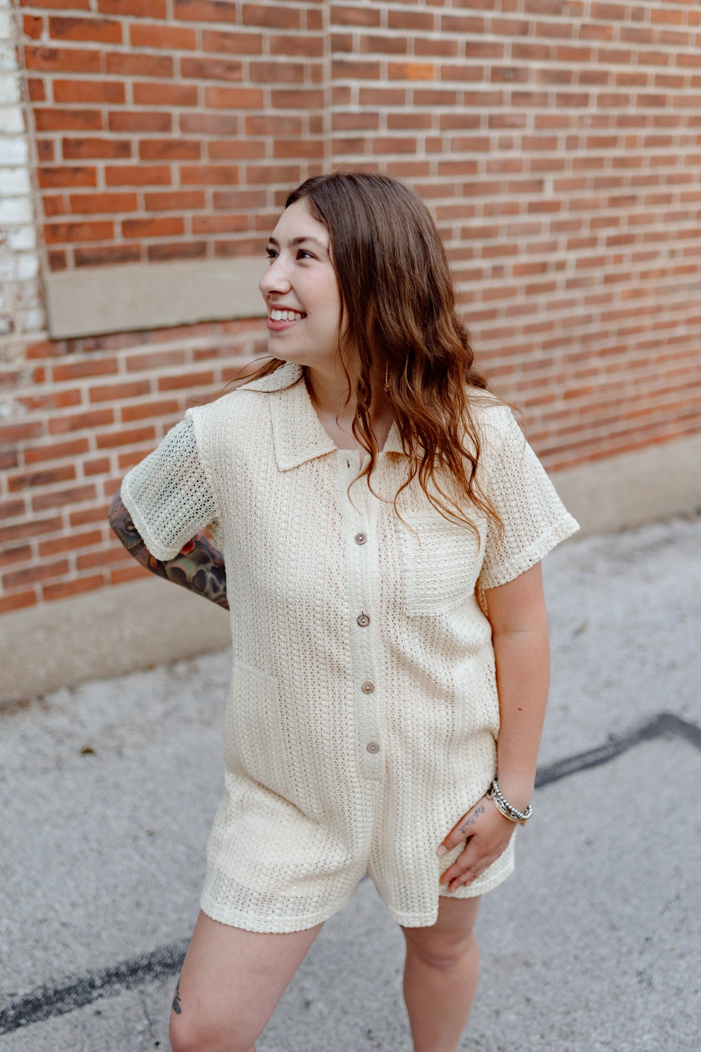 Happy Thoughts Crochet Romper