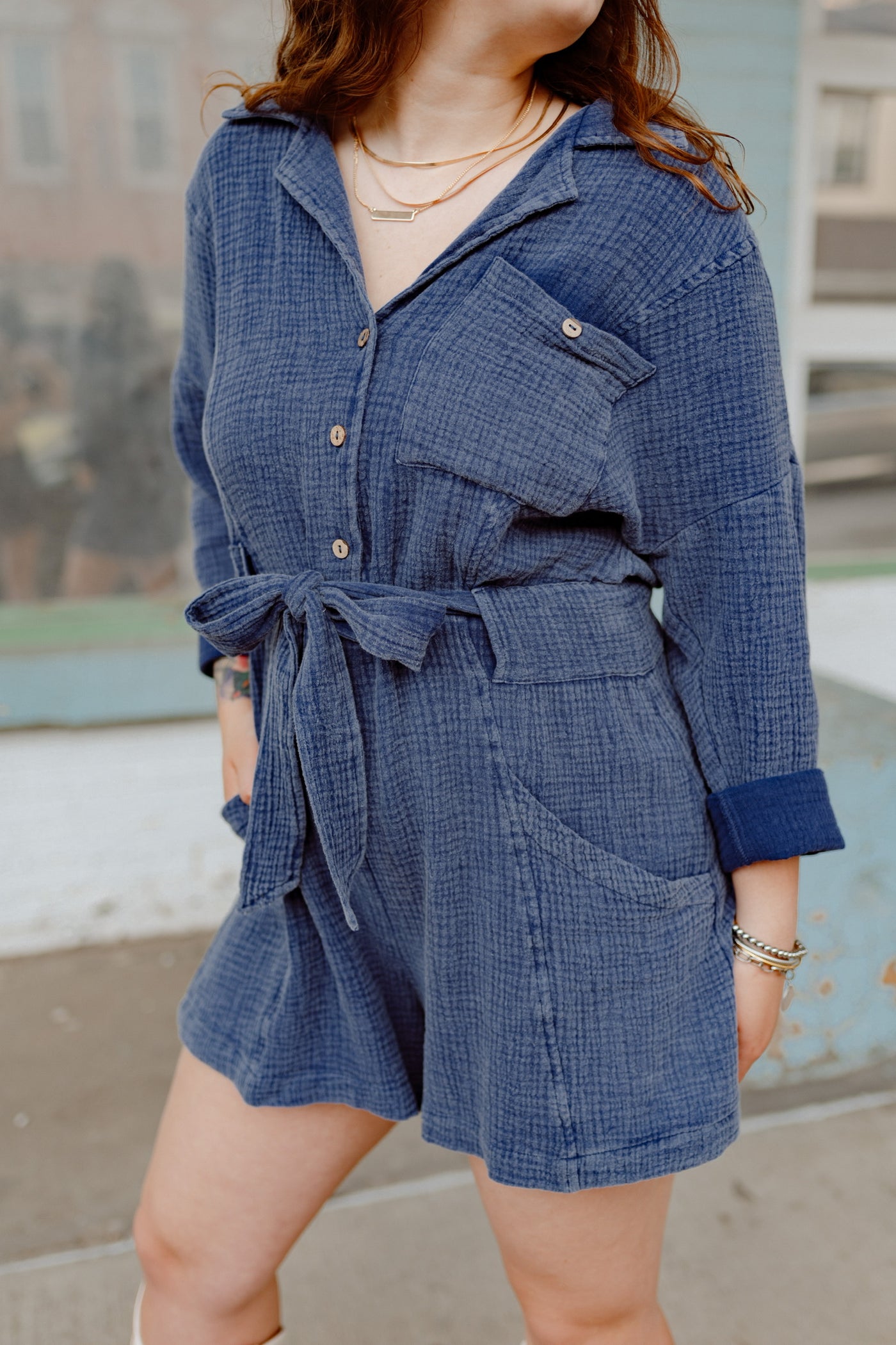 Late Nights Gauze Romper