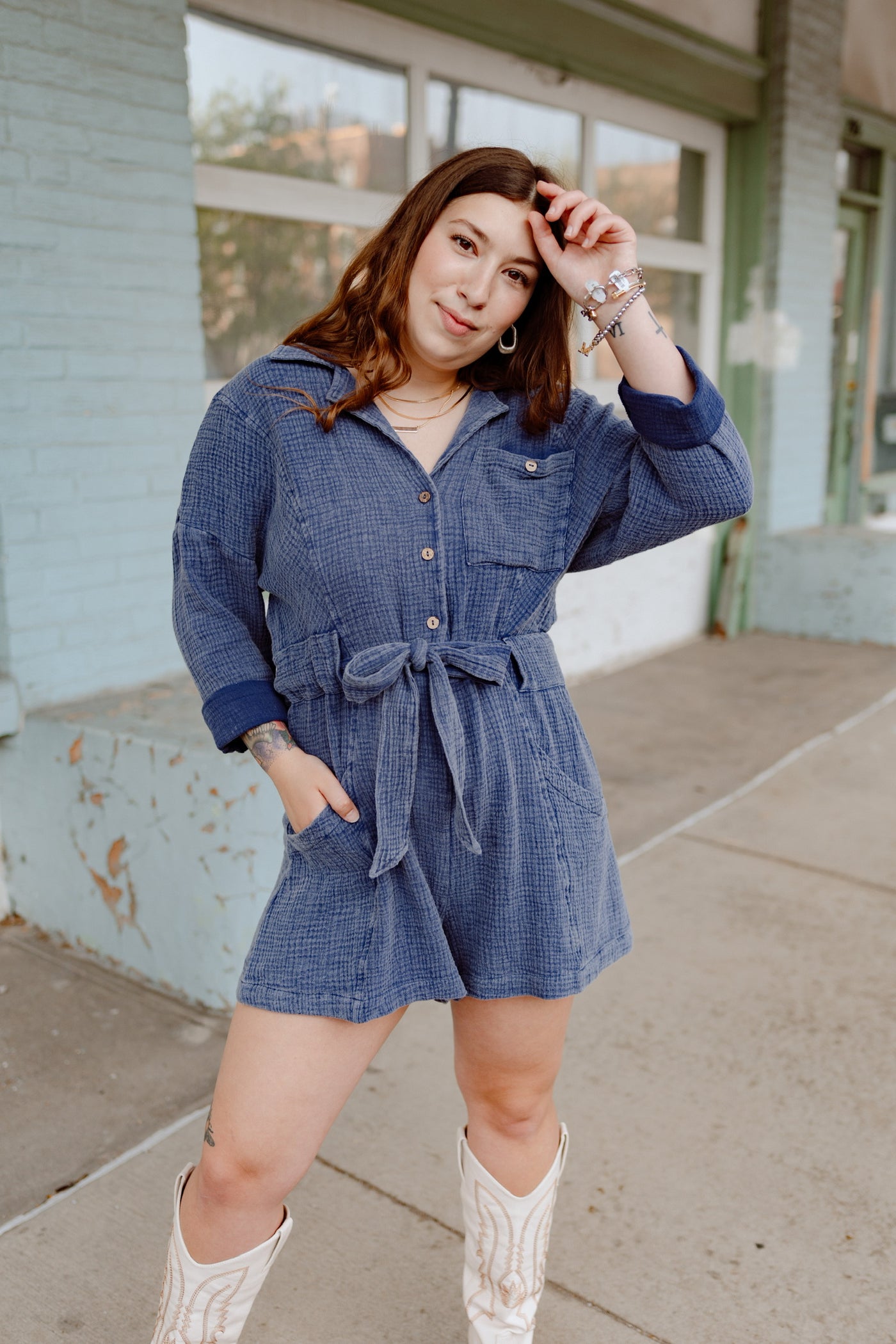 Late Nights Gauze Romper