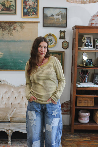 Lilly Ribbed Knit Striped Long Sleeve