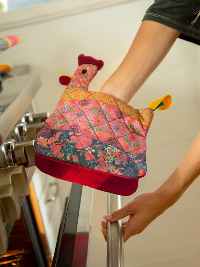 Floral Chicken Oven Mitt