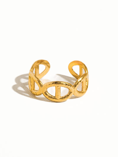Irina Non-Tarnish Adjustable Chain Ring