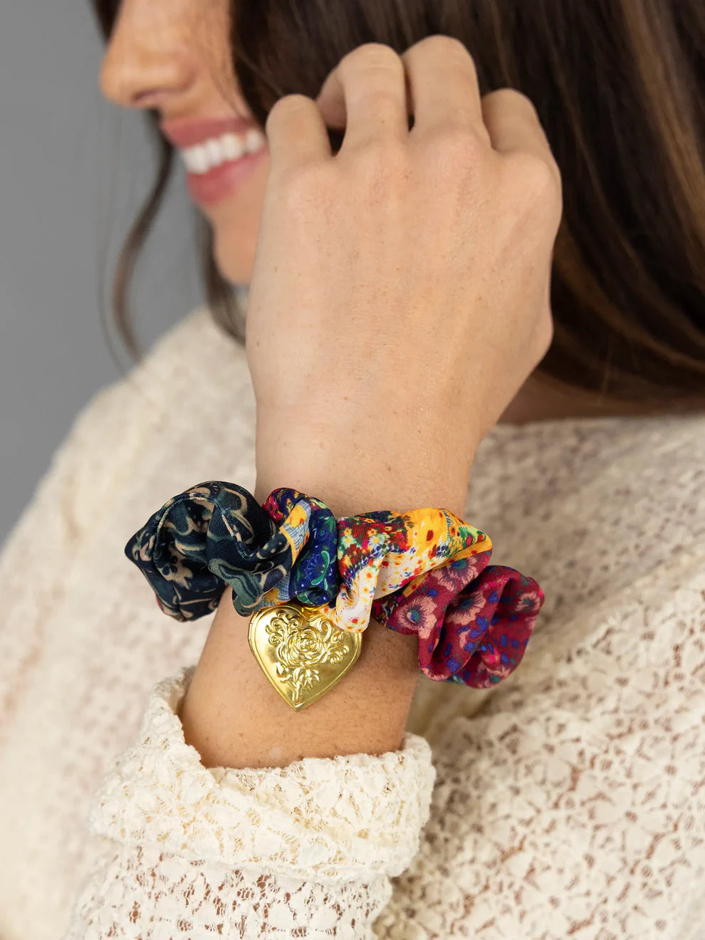 Patchwork Locket Scrunchie
