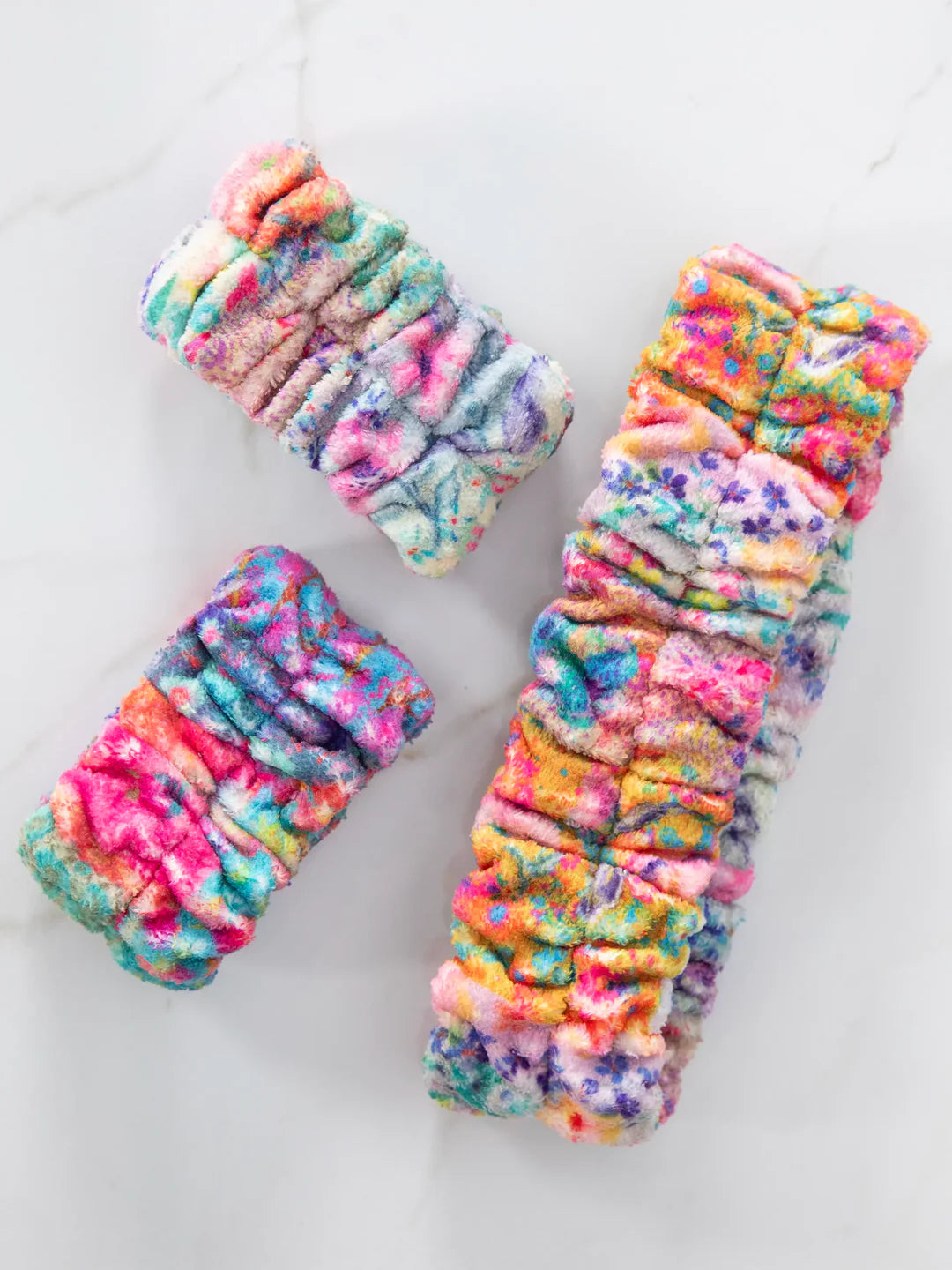 Pink Watercolor Patchwork Wash Band Set