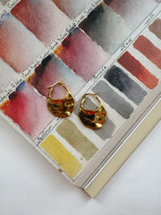 Vivian Hammered Hoop Earrings