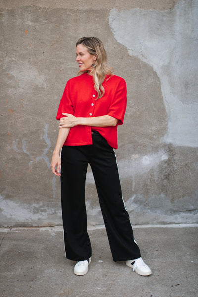 Lanie Short Sleeve Button Down Cardigan