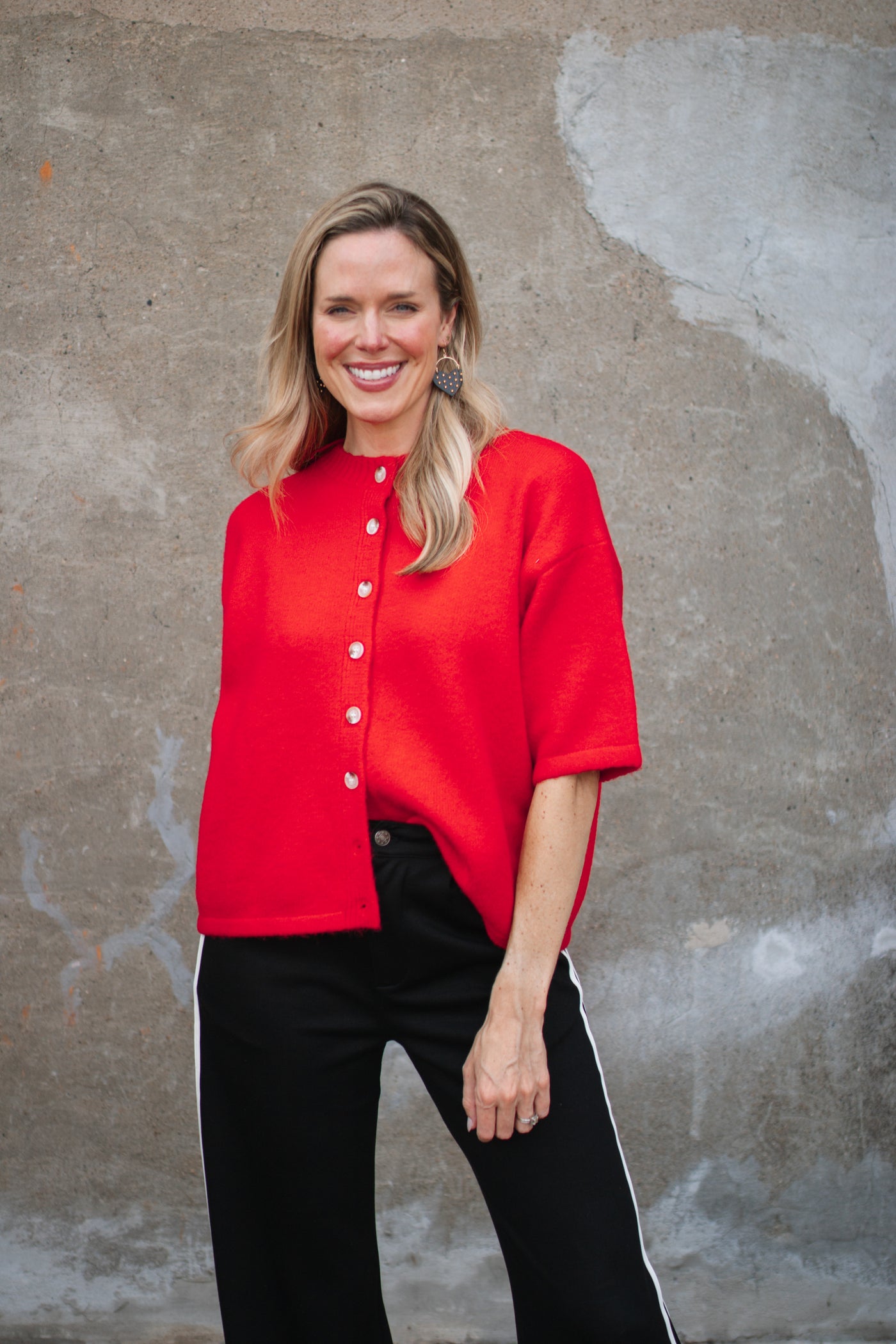 Lanie Short Sleeve Button Down Cardigan