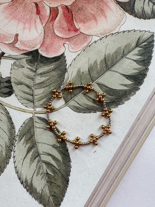 Margot Two-Tone Beaded Cross Bracelet