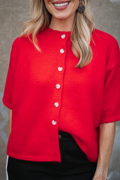Lanie Short Sleeve Button Down Cardigan