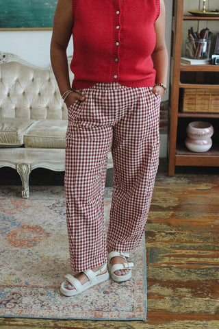 Goldie Gingham Barrel Pants