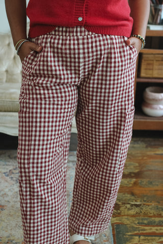 Goldie Gingham Barrel Pants