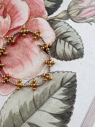 Margot Two-Tone Beaded Cross Bracelet