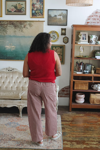 Goldie Gingham Barrel Pants