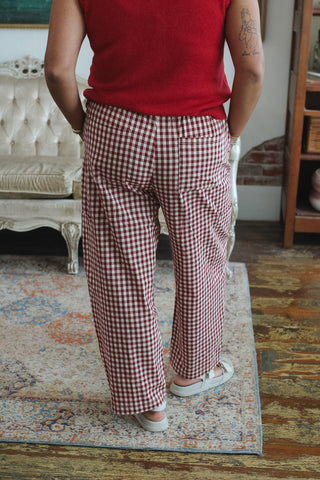Goldie Gingham Barrel Pants