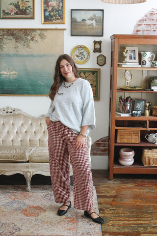 Goldie Gingham Barrel Pants
