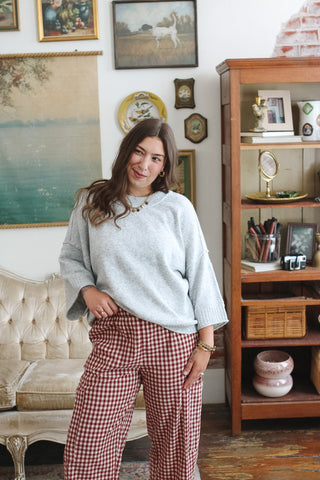 Goldie Gingham Barrel Pants