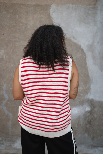 Hadley Striped Sweater Vest Top